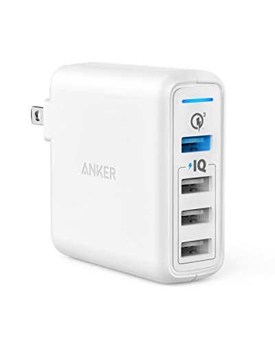 Book Cover Anker Quick Charge 3.0 43.5W 4-Port USB Wall Charger, PowerPort Speed 4 for Galaxy S9/S8/edge/plus, Note 8/7, LG G6/G5, HTC, Nexus 9, with PowerIQ for iPhone XS/Max/XR/X/8/Plus, iPad, and More