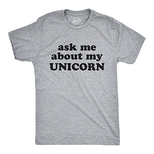 Book Cover Mens Ask Me About My Unicorn Flip Up Tshirt Funny Mythical Horse Tee for Guys