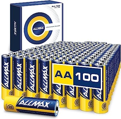 Book Cover ALLMAX All-Powerful Alkaline Batteries - AA (100-Pack) - Premium Grade, Ultra Long Lasting and Leak-Proof with EnergyCircle (1.5 Volt)
