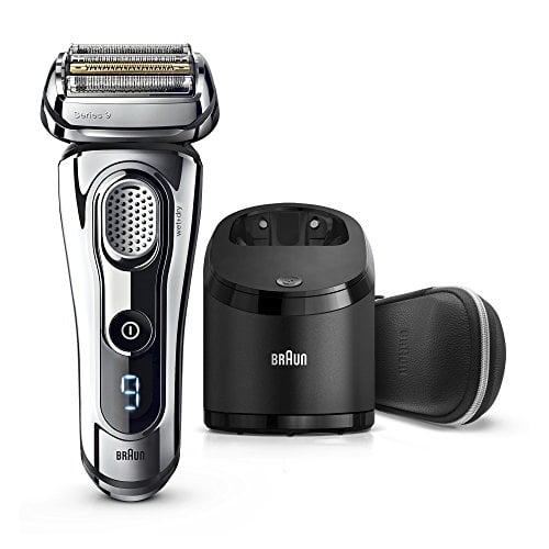 Book Cover Braun Electric Razor for Men, Series 9 9296CC Electric Shaver With Precision Trimmer, Rechargeable, Wet & Dry Foil Shaver, Clean & Charge Station & Leather Travel Case