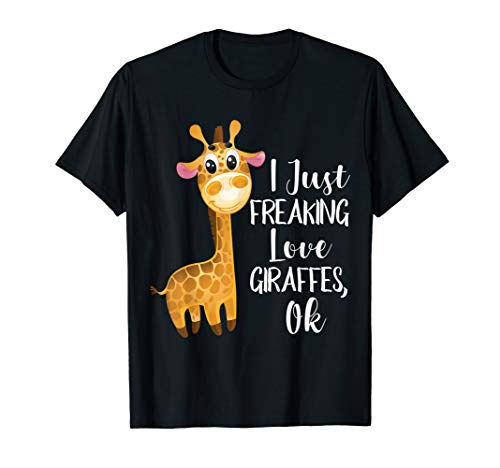 Book Cover I Freaking Love Giraffes Women TShirt - Giraffe Lovers Gift