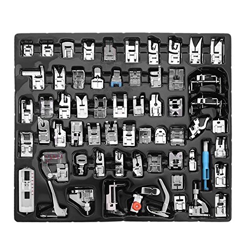 Book Cover eoocvt 62pcs Domestic Sewing Machine Presser Feet Set for Brother, Babylock, Singer, Janome, Elna, Toyota, New Home, Simplicity, Necchi, Kenmore, and White Low Shank Sewing Machines