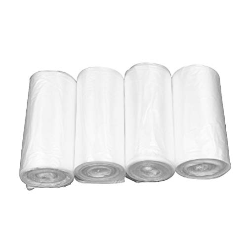Book Cover Tebery 4 Gallon Garbage Clear Trash Bags, 200 Counts/ 4 Rolls