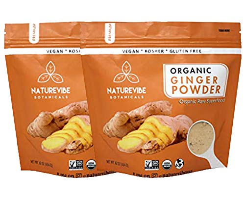 Book Cover Naturevibe Botanicals Organic Ginger Root Powder-2 lbs (2 pack of 1lbs each), Zingiber officinale Roscoe | Non-GMO verified, Gluten Free and Kosher