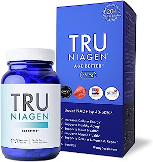 Book Cover Patented NAD+ Booster Supplement More Efficient Than NMN - Nicotinamide Riboside for Cellular Energy Metabolism & Repair. Vitality, Muscle Health, Healthy Aging - 120ct - 150mg (2 Months / 1 Bottle)