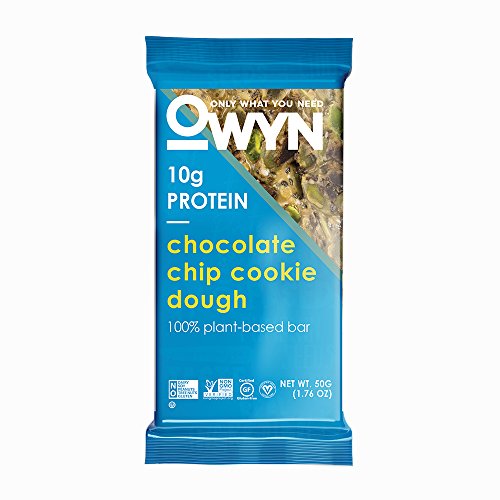Book Cover OWYN Only What You Need 100% Plant-Based Bars, Chocolate Chip Cookie Dough, Gluten-Free, Dairy-Free, Soy-Free, Allergy Friendly, Vegan 12 Pack