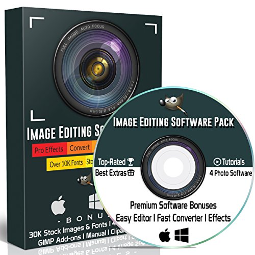Book Cover GIMP Photo Editing Software Professional for PC Windows & MAC / Linux | Best Picture Image Editor Photoshop Alternative + Image / Photo Converter Software, Effects & Bonuses (2.10 2019 Version)