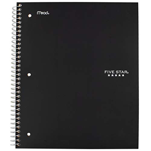 Book Cover Five Star Spiral Notebook, 1 Subject, Graph Ruled Paper, 100 Sheets, 11