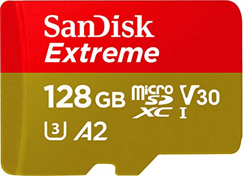 Book Cover SanDisk 128GB Extreme MicroSDXC UHS-I Memory Card with Adapter - C10, U3, V30, 4K, A2, Micro SD - SDSQXA1-128G-GN6MA