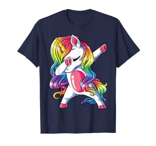 Book Cover Dabbing Unicorn T shirt Girls Kids Women Rainbow Unicorns T-Shirt