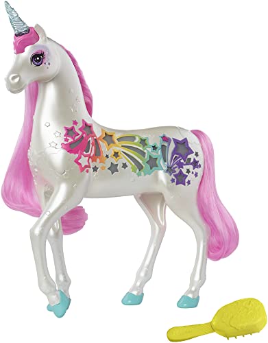 Book Cover Barbie Dreamtopia Unicorn Toy, Brush 'N Sparkle Pink and White Unicorn with 4 Magical Lights and Sounds [Amazon Exclusive]