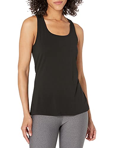 Book Cover Amazon Essentials Women's Studio Relaxed-Fit Racerback Tank, Multipacks