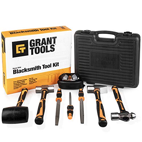 Book Cover Grant Tools 8-Piece Blacksmith Tool Kit | Startup Set/Light Duty | With Each Kit Sold 1 Solar Light is Donated to a Child Abroad in Need via Extend The Day