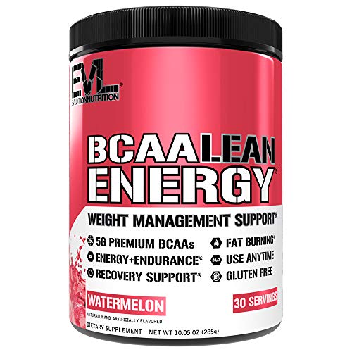 Book Cover Evlution Nutrition BCAA Lean Energy - Energizing Amino Acid for Muscle Building Recovery and Endurance, with a Fat Burning Formula, Vitamin C & B Complex, 30 Servings (Watermelon)