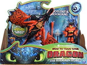 Book Cover DreamWorks Dragons, Hookfang and Snotlout, Dragon with Armored Viking Figure, for Kids Aged 4 and Up