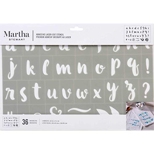 Book Cover Martha Stewart Adhesive Laser-Cut Alphabet Stencil
