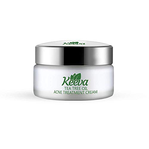 Book Cover Acne Treatment Cream With Secret TEA TREE OIL Formula - Perfect For Acne Scar Removal, Fighting Breakouts, Spots, Cystic Acne - See Results in Days Without Dry Skin
