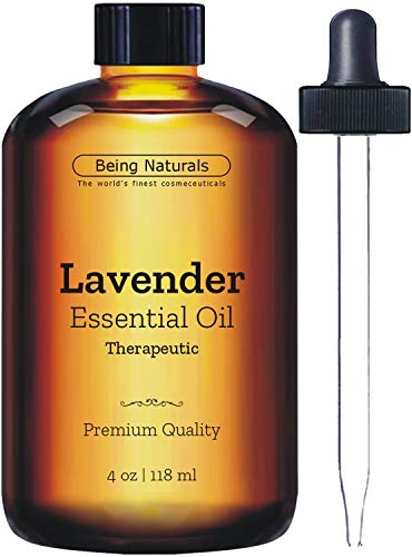 Book Cover Therapeutic Lavender Essential Oil - Huge 4 OZ - Premium Lavender Oil with Glass Dropper