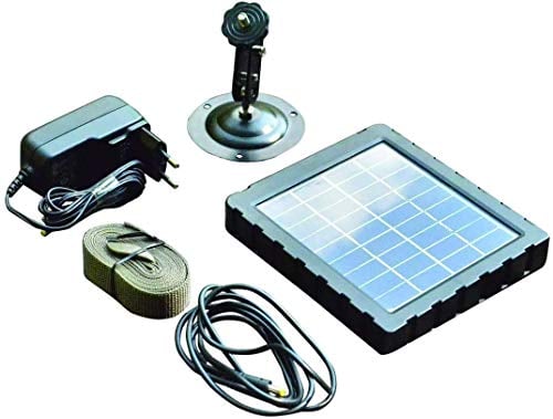 Book Cover Reveal Camera Compatible Solar Charger Kit with Mount- 1500mAH / 7.4- DC-12V