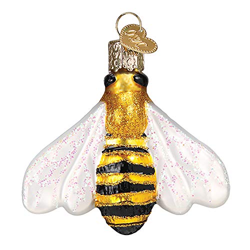 Book Cover Old World Christmas Honey Bee Glass Blown Ornament