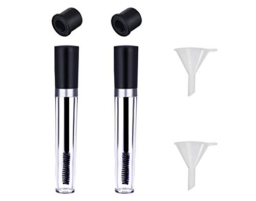 Book Cover Onwon 2 Pcs 8 mL Empty Mascara Tubes With Eyelash Wand Rubber Inserts and Funnels for Castor Oil Ideal Kit for DIY Cosmetics Includes 2 tubes 2 rubber inserts and 2 funnels