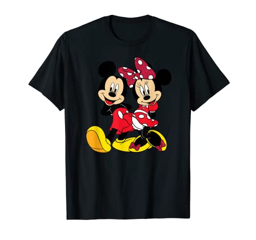 Book Cover Disney Mickey and Minnie Mouse Short Sleeve T-Shirt Small