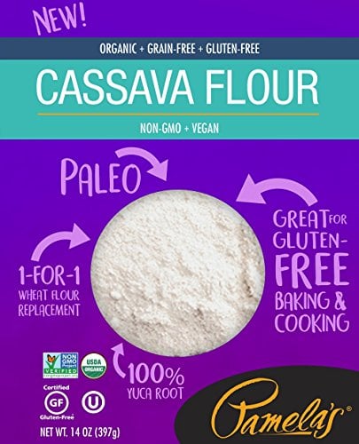 Book Cover Pamela's Products Organic Cassava Flour, Grain Free and Gluten Free Paleo Flour, 14 Oz, 6 Count