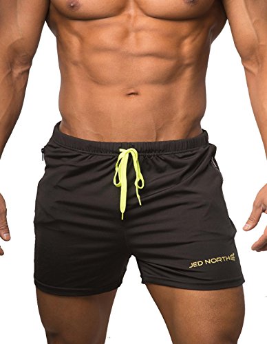 Book Cover Jed North Men's Fitted Shorts Bodybuilding Workout Gym Running Tight Lifting Shorts