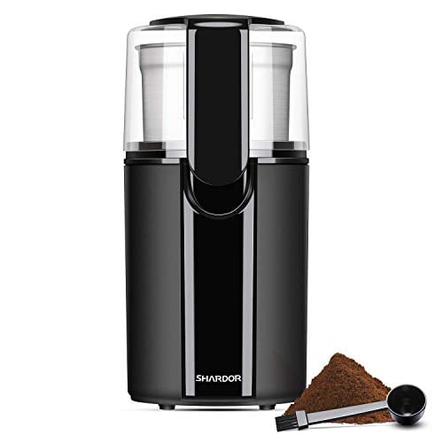 Book Cover SHARDOR Coffee Grinder Electric, Electric Coffee Blade Grinders with Removable Stainless Steel Bowl, Black