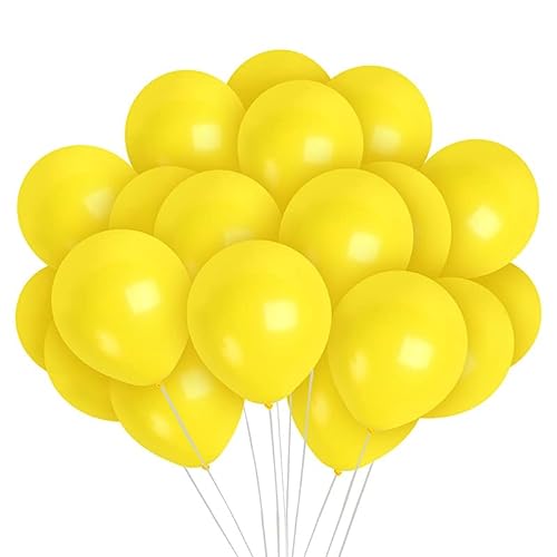 Book Cover Treasures Gifted Solid Mustard Yellow Balloons - Opaque Light Yellow Balloons Bulk - Neon Yellow 12 Inch Balloons, Matte Balloons - Big Latex Balloons - Yellow Balloons 100 Pack