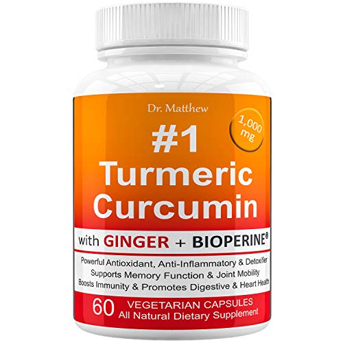 Book Cover Best Turmeric Curcumin with BioPerine Black Pepper and Ginger. 15X High Potency with 95% Curcuminoids. Anti-inflammatory, Joint Support, Anti Aging, Antioxidant Powder