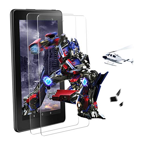 Book Cover [2 Pack] All New Kindle Fire HD 8 Tablet Tempered Glass Screen Protector (8th/7th/6th Generation,2018/2017/2016 Releases) - [Anti-Scratch][Bubble Free][Easy Installation]