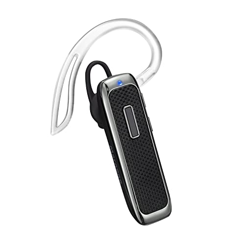 Book Cover Bluetooth Headset, Marnana Wireless Bluetooth Earpiece with 18 Hours Playtime and Noise Cancelling Mic, Ultralight Earphone Hands-Free for iPhone iPad Tablet Samsung Android Cell Phone Call - Black