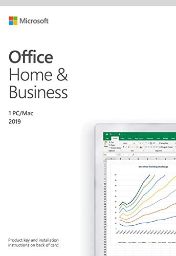 Book Cover [OLD VERSION] Microsoft Office Home and Business 2019 Activation Card by Mail 1 Person Compatible on Windows 10 and Apple macOS