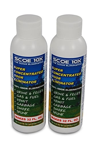 Book Cover SCOE 10X Odor Eliminator Concentrate- 2 Spray Bottle Refills- Urine Odor Remover