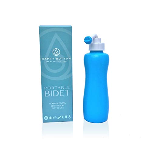 Book Cover Happy Bottom Portable Bidet - You'll Feel So Clean. Handheld Portable Bidet Peri Bottle for Home or Travel. Eco Friendly, Sanitary, and Natural. by The Happy Brand Company
