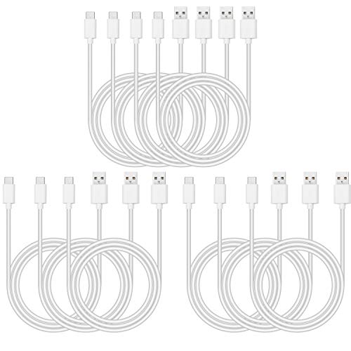 Book Cover Smays Bulk USB C Cable 10-Pack, Type C Charging Cord White 3ft