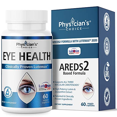 Book Cover Areds 2 Eye Vitamins (Clinically Proven) Lutein and Zeaxanthin Supplement Lutemax 2020, Supports Eye Strain, Dry Eye, Eye and Vision Health, 2 Award Winning Eye Ingredients Plus Bilberry Extract