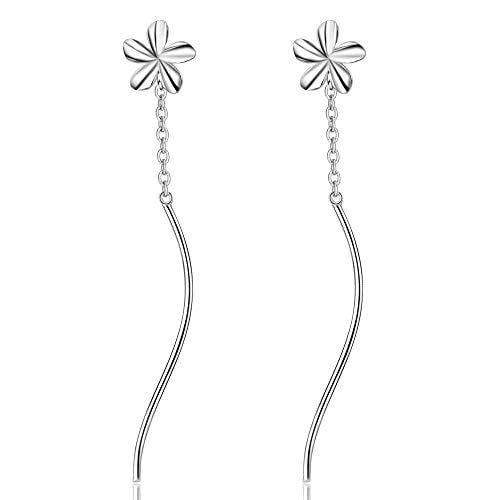 Book Cover Wavy Long Link Plumeria Flowers Tassel Earrings for Women Teen Girls Elegant Earrings Party Gift