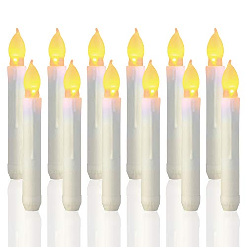 Book Cover Trandpter 12PCS Flameless LED Taper Candle Lights, Battery Operated Harry Potter Floating Candles for Party, Classroom, Wedding, Christmas Decorations