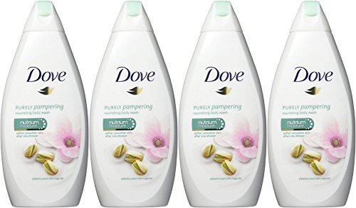 Book Cover Dove Purely Pampering Body Wash, Pistachio Cream with Magnolia, 16.9 Ounce / 500 Ml (Pack of 4) International Version