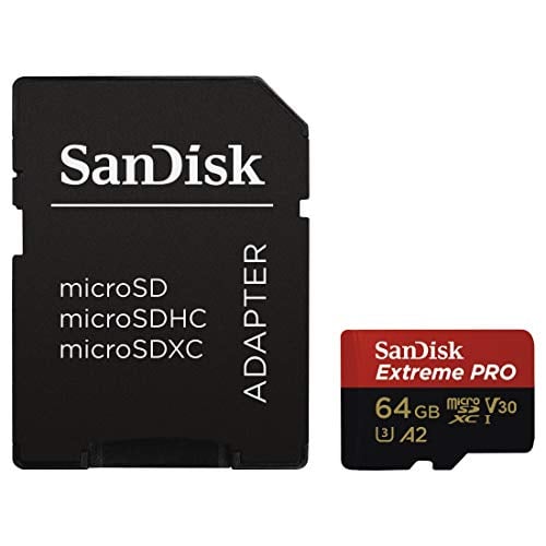 Book Cover SanDisk Extreme Pro MicroSDXC UHS-I U3 A2 V30 64GB + Adapter