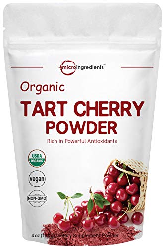 Book Cover Sustainably US Grown, Organic Tart Cherry Powder, 4 Ounce, Rich in Antioxidant, Uric Acid anbd Flavonoids, Enhance Joint Health, Sleep Cycles and Muscle Recovery, No GMOs and Vegan Friendly