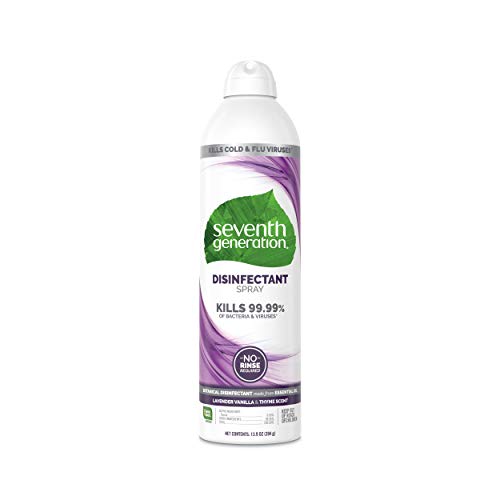 Book Cover Seventh Generation Disinfectant Spray, Lavender Vanilla & Thyme, 13.9 Ounce (Pack Of 4)