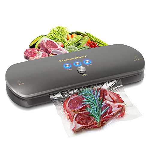 Book Cover KitchenBoss Vacuum Sealer Machine for Foods Preservation Automatic Vacuum Sealing System, with Starter Kit Include 5 Pcs food Vacuum Bags