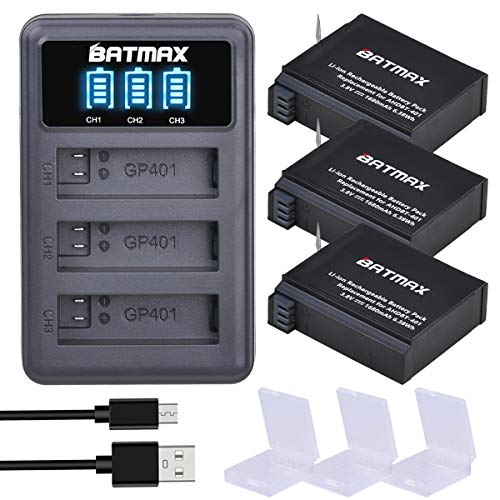 Book Cover Batmax 3Packs AHDBT-401 1680mAh Battery + LED 3Slots USB Charger for Gopro Hero 4 Battery Go Pro Hero4 AHBBP-401 Action Camera Accessories