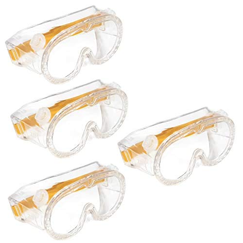 Book Cover hand2mind-181054 5-Inch Children's Safety Glasses, Easy to Label Goggles for Chemical Splash or Projectile | For Kids At Home, Classroom, Labs (Pack of 4)