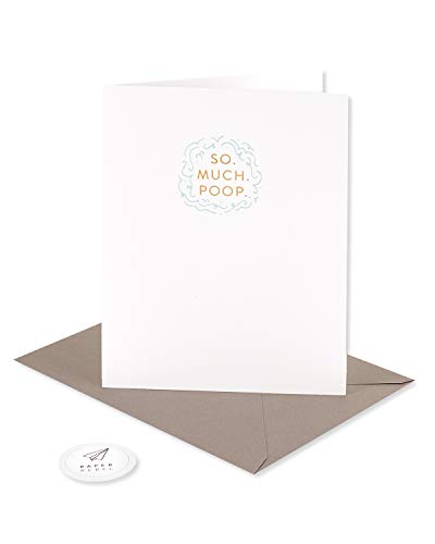 Book Cover Paper Rebel Funny Congratulations Baby Card (So Much Poop)