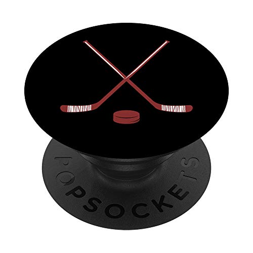 Book Cover Hockey Player Game Teach Coach Fan Lover Life Sticks Pucks PopSockets Swappable PopGrip