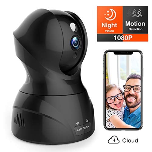 Book Cover Security Camera 1080P WiFi Dog Pet Camera - KAMTRON Wireless Indoor Pan/Tilt/Zoom Home Camera Baby Monitor IP Camera with Motion Detection Two-Way Audio, Night Vision - Cloud Storage